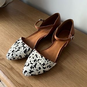 Madewell Calf Hair Speckled Wedge Sandal